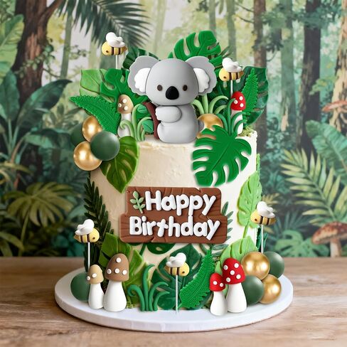 33Pcs Koala Cake Toppers Koala Cake Decoration for Birthday Party Baby Shower Supplise in Saudi Arabia