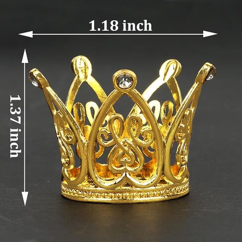 CIEHER 30PCS Mini Crowns for Flower Bouquets Crown Cake Topper Small Crystal Pearl Cupcake Toppers for Party Favors - 3 Colors in Saudi Arabia