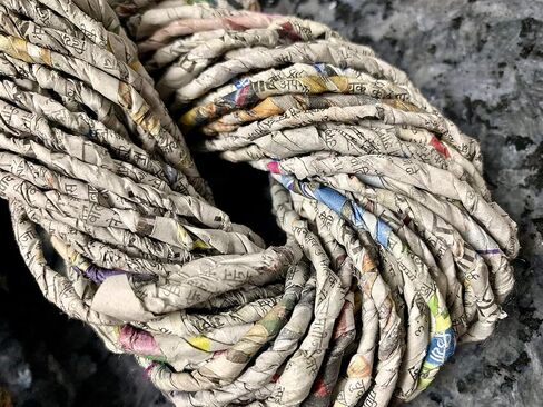 KNITSILK Recycled Newspaper Yarn - Magical Chunky, Basket Weaving, Altered & Mixed Media Projects, Fibre Art(Pack of 1) in Saudi Arabia