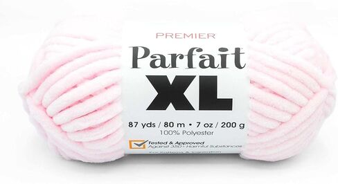 غزل Premier Yarns Parfait XL، غزل مثالي للكروشيه والحياكة، غزل جامبو، مصنوع من البوليستر بنسبة 100%، وردي خرافي، 7 أونصة، 87 ياردة in Saudi Arabia