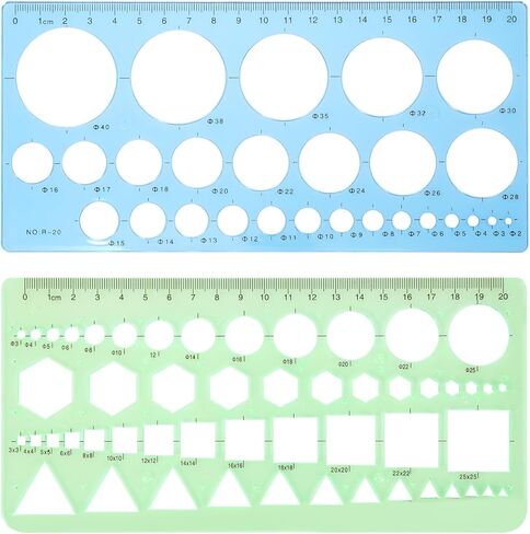 قالب دائرة استنسل دائرة قالب دائرة لرسم استنسل دائرة استنسل هندسي قوالب رسم مستديرة مسطرة بلاستيكية شفافة للوازم المكتبية المدرسية قطعتان in Kuwait