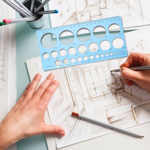 قالب دائرة استنسل دائرة قالب دائرة لرسم استنسل دائرة استنسل هندسي قوالب رسم مستديرة مسطرة بلاستيكية شفافة للوازم المكتبية المدرسية قطعتان in Kuwait