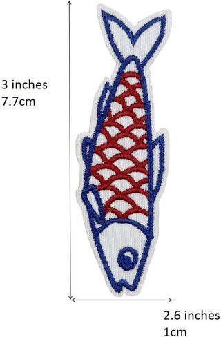 3'' Sardines Fish Summer Embroidered Iron-On Patches in Saudi Arabia
