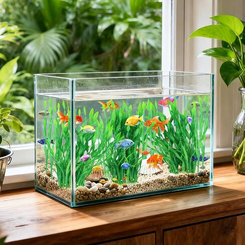 Fish Tank Decorations Seaweed Large Plants, Green Artificial Plants for Aquarium, Fish Tank Accessories, Aquarium Decor Plastic Plants 3pcs in Saudi Arabia