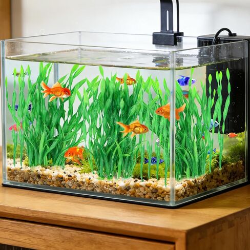 Fish Tank Decorations Seaweed Large Plants, Green Artificial Plants for Aquarium, Fish Tank Accessories, Aquarium Decor Plastic Plants 3pcs in Saudi Arabia