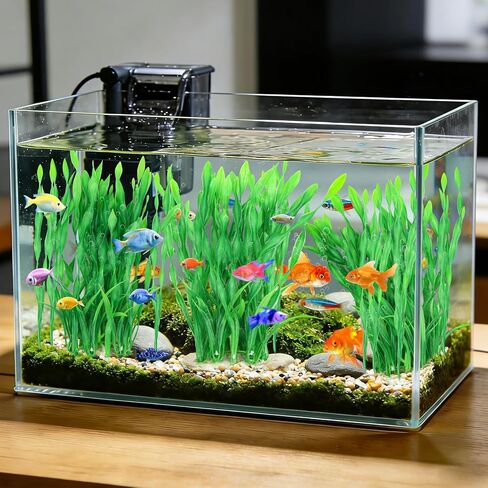 Fish Tank Decorations Seaweed Large Plants, Green Artificial Plants for Aquarium, Fish Tank Accessories, Aquarium Decor Plastic Plants 3pcs in Saudi Arabia