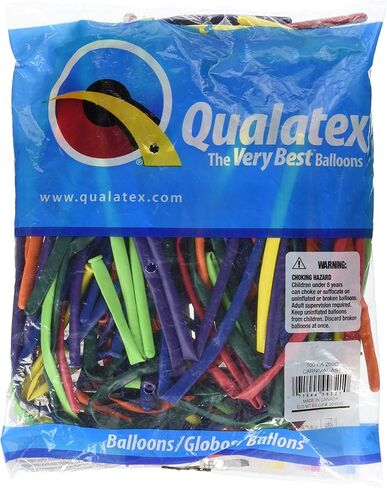 Qualatex 99321 Carnival Assortment Latex Balloons, 260Q, Multicolor, Pack of 100 in Saudi Arabia