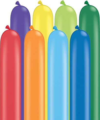 Qualatex 99321 Carnival Assortment Latex Balloons, 260Q, Multicolor, Pack of 100 in Saudi Arabia