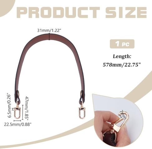 arricraft Leather Purse Strap, 22.75inch Handbag Shoulder Strap for Shoulder Bag Making in Saudi Arabia