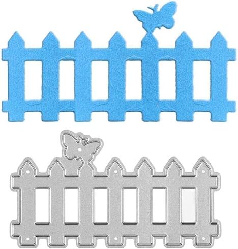 Butterfly Fence Die Cut for Card Making, Garden Metal Cutting Dies Congratulations Die Cuts Happy Birthday Embossing Stencils Template for DIY Scrap-Booking Decor Wedding Birthday Blessing Card in Saudi Arabia
