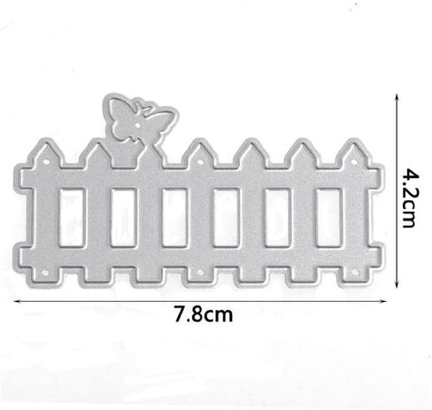 Butterfly Fence Die Cut for Card Making, Garden Metal Cutting Dies Congratulations Die Cuts Happy Birthday Embossing Stencils Template for DIY Scrap-Booking Decor Wedding Birthday Blessing Card in Saudi Arabia