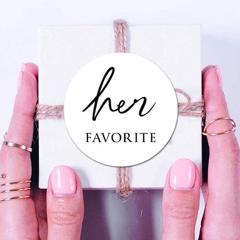 White Black His Her Favorite Stickers, 2 Inch Wedding Bridal Shower Party Favor Labels 80-Pack in Saudi Arabia