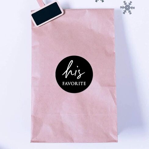 White Black His Her Favorite Stickers, 2 Inch Wedding Bridal Shower Party Favor Labels 80-Pack in Saudi Arabia