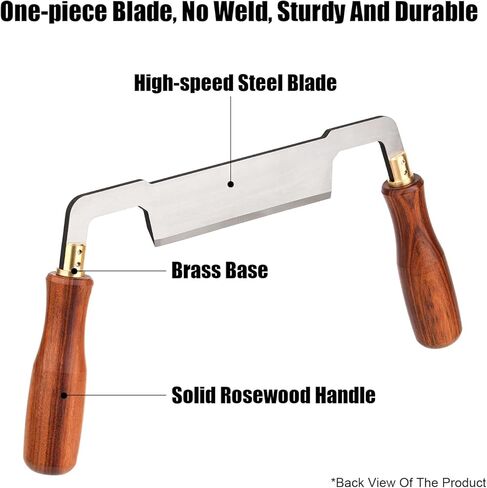 TOOLCOOL Draw Knife Debarking Tool Tree Bark Removal Tool Hardwood Handle 4.3 Inch Straight Blade Drawknife Woodworking Tool in Kuwait