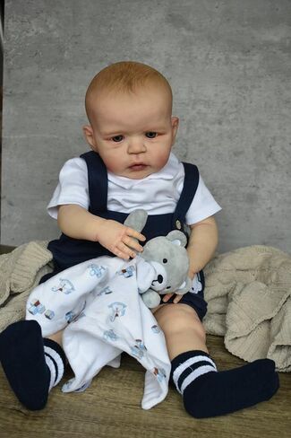 cosheng Lifelike Reborn Baby Dolls Boy- 24 Inch Toddler Reborn Doll Standable Realistic Newborn Soft Vinyl Baby Dolls Toy for Kids Age 3+ in Saudi Arabia