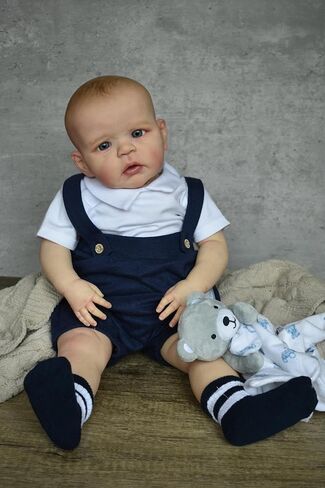 cosheng Lifelike Reborn Baby Dolls Boy- 24 Inch Toddler Reborn Doll Standable Realistic Newborn Soft Vinyl Baby Dolls Toy for Kids Age 3+ in Saudi Arabia