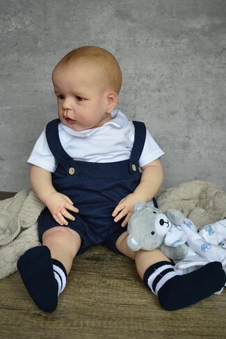 cosheng Lifelike Reborn Baby Dolls Boy- 24 Inch Toddler Reborn Doll Standable Realistic Newborn Soft Vinyl Baby Dolls Toy for Kids Age 3+ in Saudi Arabia