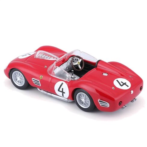 Bburago Ferrari Testarossa (1959): نموذج سيارة بمقياس 1:43، سلسلة سباقات فيراري، صندوق هدايا، 12 سم، أحمر #4 (18-36307) in Saudi Arabia