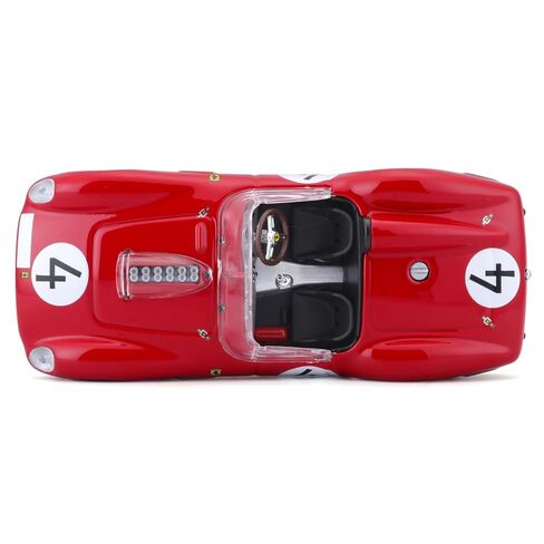 Bburago Ferrari Testarossa (1959): نموذج سيارة بمقياس 1:43، سلسلة سباقات فيراري، صندوق هدايا، 12 سم، أحمر #4 (18-36307) in Saudi Arabia