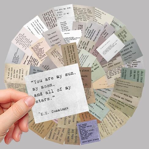 120pcs/set Motivational Phrases Vintage Stickers for DIY Scrapbook Fridge Laptop Phone Inspirational Famous Quotes Decals in Saudi Arabia