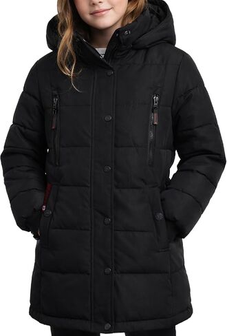 CANADA WEATHER GEAR Girls’ Winter Coat – Stadium Length Quilted Puffer Parka Jacket (7-16) in Kuwait