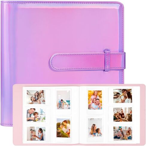 208 Pockets Photos Album for Fujifilm Instax Mini 11 9 Evo Liplay 90 70 40 Instant Camera, 2x3 Photo Album w/Transparent Window Cover for 2"x3" ZINK Photo Paper, Polaroid Snap Z2300 2X3"Film (Blue) in Saudi Arabia