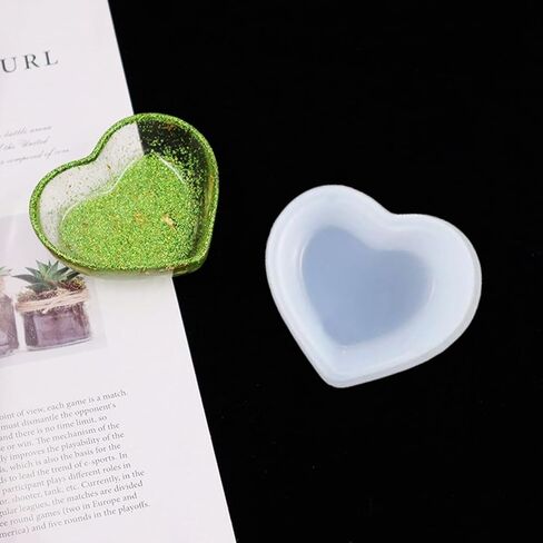 Silicone Heart and Square Coaster Molds for Resin Casting, Flexible Reusable Molds for DIY Epoxy Crafts in Saudi Arabia