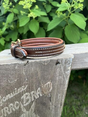 Leaders Leather Dog Collar with Customized Name Plate (Large (17"-21")) in Kuwait