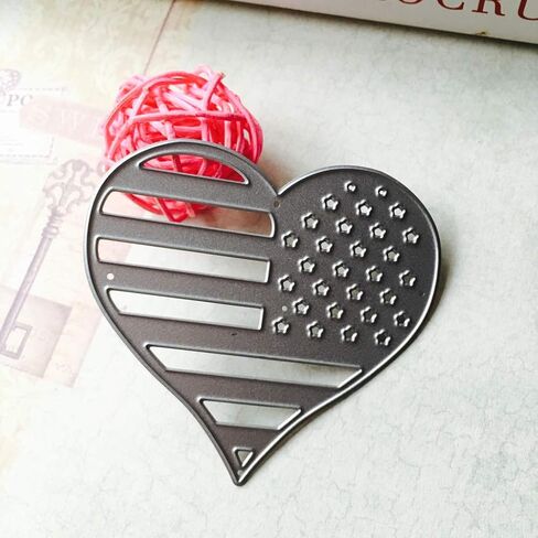 National Flag Heart Metal Die Cuts, Cutting Dies for Card Making Clearance, Embossing Dies for Scrapbooking, DIY Album Paper Cards Decoration in Saudi Arabia