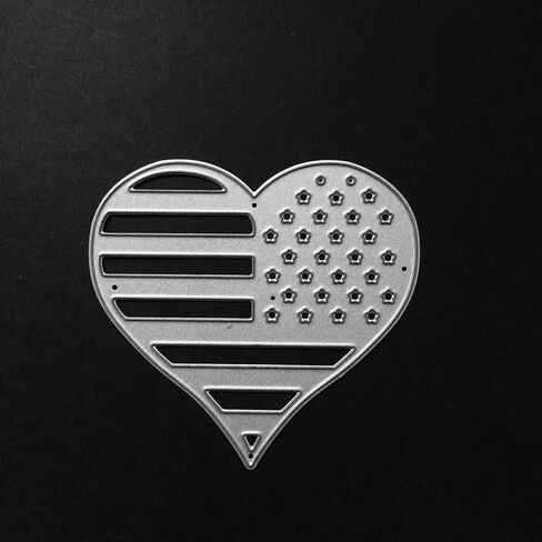 National Flag Heart Metal Die Cuts, Cutting Dies for Card Making Clearance, Embossing Dies for Scrapbooking, DIY Album Paper Cards Decoration in Saudi Arabia