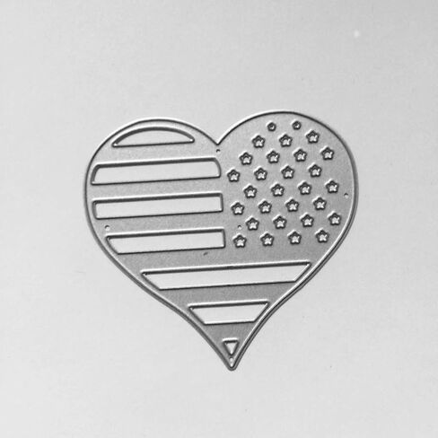 National Flag Heart Metal Die Cuts, Cutting Dies for Card Making Clearance, Embossing Dies for Scrapbooking, DIY Album Paper Cards Decoration in Saudi Arabia