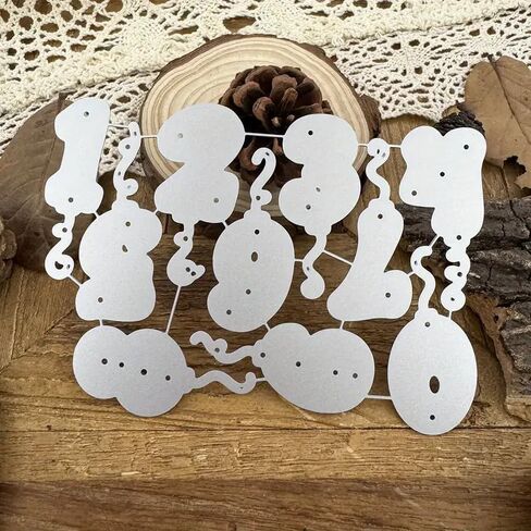 Lovley Birthday Numbers Balloons Letter Metal Die Cuts,Flower Branch Leaf Cutting Dies Cut Stencils for DIY Scrapbooking Album Decorative Embossing Paper Dies Card Making in Saudi Arabia