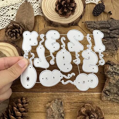 Lovley Birthday Numbers Balloons Letter Metal Die Cuts,Flower Branch Leaf Cutting Dies Cut Stencils for DIY Scrapbooking Album Decorative Embossing Paper Dies Card Making in Saudi Arabia
