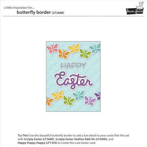 Lawn Fawn LF3688 Butterfly Border Stand-Alone Die in Saudi Arabia