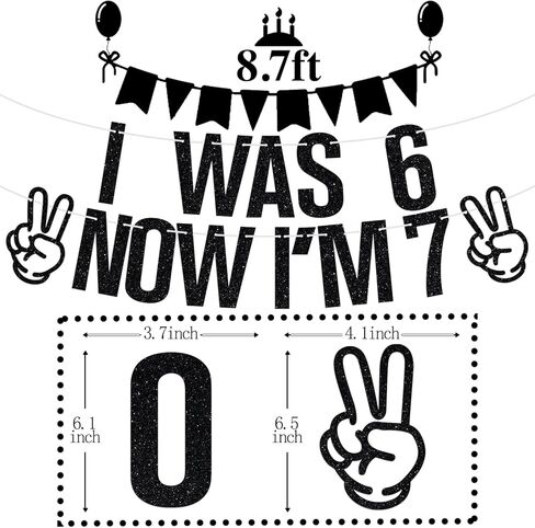 I Was 6 Now I'm 7 Banner, Bruh I'm 7, Hello Seven, Happy 7th Birthday Party Decorations Supplies for Boy Girl in Saudi Arabia