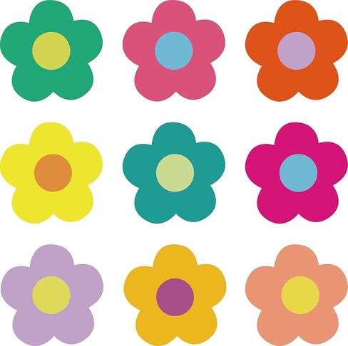 Fuutreo 108 Pcs Colorful Flower Cutouts Paper 3.5 Inch Spring Summer Bulletin Board Decorations Flowers Die Cut for Crafts DIY Teachers School Office Chalkboard Wall Decor in Saudi Arabia