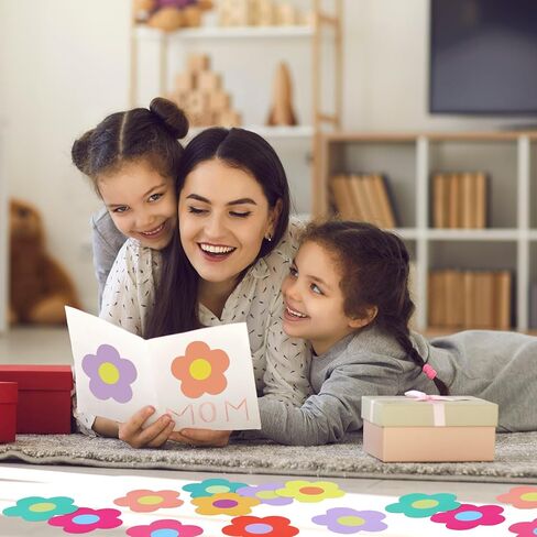 Fuutreo 108 Pcs Colorful Flower Cutouts Paper 3.5 Inch Spring Summer Bulletin Board Decorations Flowers Die Cut for Crafts DIY Teachers School Office Chalkboard Wall Decor in Saudi Arabia