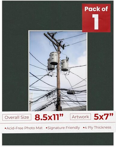 حصيرة مقاس 5 × 7 لإطار مقاس 8.5 × 11 - لوحة حصيرة مسبقة القطع كريمة مزخرفة خالية من الأحماض مقاس 5 × 7 صورة غير لامعة لإطار صورة مقاس 8.5 × 11، لوحة حصيرة ممتازة للصور العائلية، مجموعات العرض، الفن، تأطير الصور، حزمة من 1 حصيرة in Kuwait