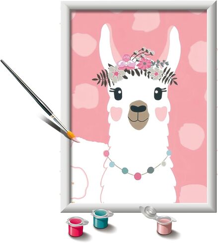 Ravensburger CreArt Drama Llama Paint by Numbers Kit for Kids - 12023079 - Painting Arts and Crafts for Ages 7 and Up in Saudi Arabia