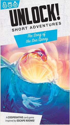 Asmodee Unlock! Short Adventures 11: The Song of The Sea Spray - Immersive Escape Room Card Game for Kids and Adults, Ages 10+, 1-6 Players, 45 Minute Playtime in Saudi Arabia