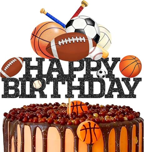 Sports Cake Topper Sports Cake Decorations Soccer Cake Topper Football Cake Decorations Birthday Decor for Sport in Saudi Arabia