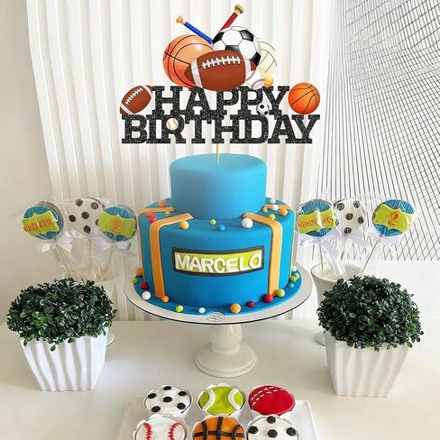 Sports Cake Topper Sports Cake Decorations Soccer Cake Topper Football Cake Decorations Birthday Decor for Sport in Saudi Arabia