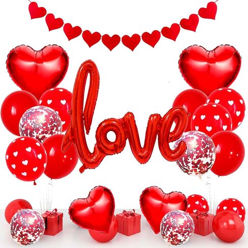 رسائل بالون الحب الأحمر، بالونات عيد الحب، بالونات أحبك، بالونات حمراء لعيد الحب، بالونات عيد الحب السعيد (الحب الأحمر) in Kuwait