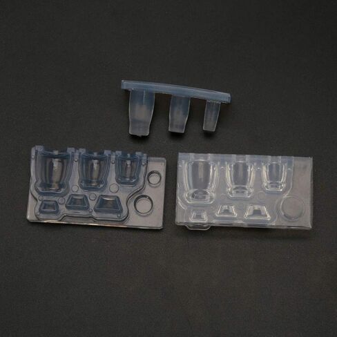 DIY Pendant,DIY 3D Glass Bottle Resin Mold Goblet Cup Simulated Food Mini Cake Silicone Mold, Clear, As the pictures shown in Saudi Arabia