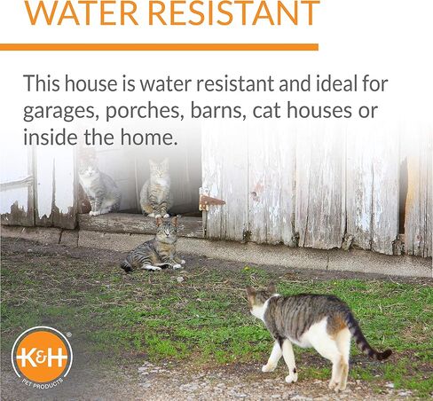 K&H Pet Products Outdoor Heated Kitty House, Heated Cat House for Outside Community Cats, Strays, and Ferals, Insulated Shelter, Warming Cold Weather House with Heated Pad for Winter, Olive/Olive in Saudi Arabia