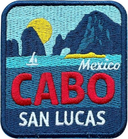 Cabo San Lucas 3 Inches Embroidery Patch, Iron On/Sew On Travel Embroidered Applique Patch, Travel Patches, Fabric Patches for Clothes Backpacks Hats, DIY Accessories Gifts for Travel Lovers in Saudi Arabia