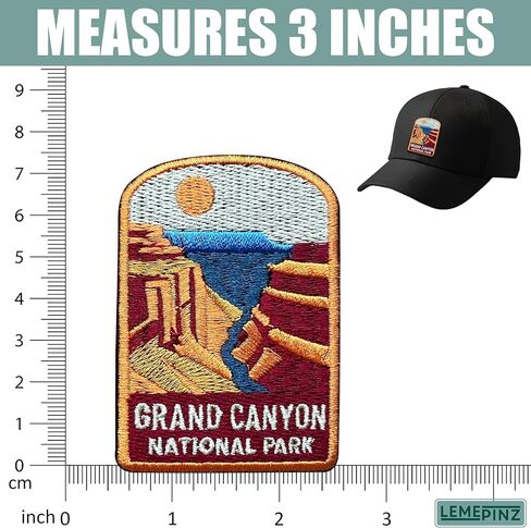 Grand Canyon National Park 3 Inches Embroidery Patch, Iron On/Sew On Travel Embroidered Applique Patch, Travel Patches, Fabric Patches for Clothes Backpacks Hats,Natural DIY Accessories Gifts in Saudi Arabia