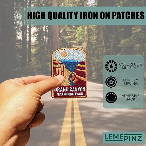 Grand Canyon National Park 3 Inches Embroidery Patch, Iron On/Sew On Travel Embroidered Applique Patch, Travel Patches, Fabric Patches for Clothes Backpacks Hats,Natural DIY Accessories Gifts in Saudi Arabia