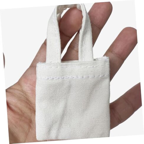 10pcs Miniature Canvas Bag Dollhouse Accessories Decorative Tote Bags for Dolls for Miniature Scenes and Keychain Use in Saudi Arabia
