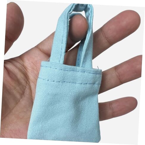 10pcs Miniature Canvas Bag Dollhouse Accessories Decorative Tote Bags for Dolls for Miniature Scenes and Keychain Use in Saudi Arabia